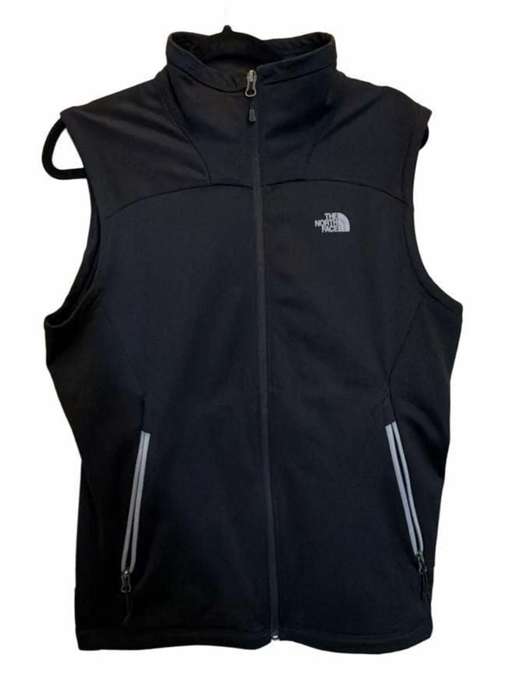 The North Face Men’s Black Soft Shell Full Zip Vest with Pockets
